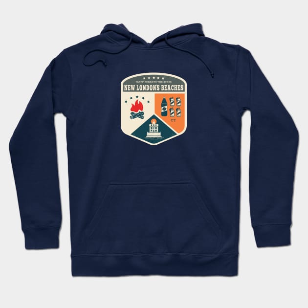 Sleep Beneath the Stars: New London's Beaches Hoodie by SMcGuire